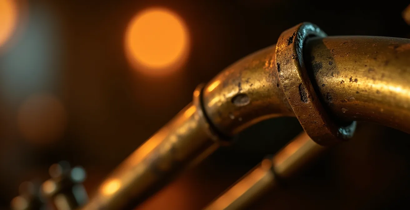 Partition de jazz avec notes qui se transforment en formes abstraites