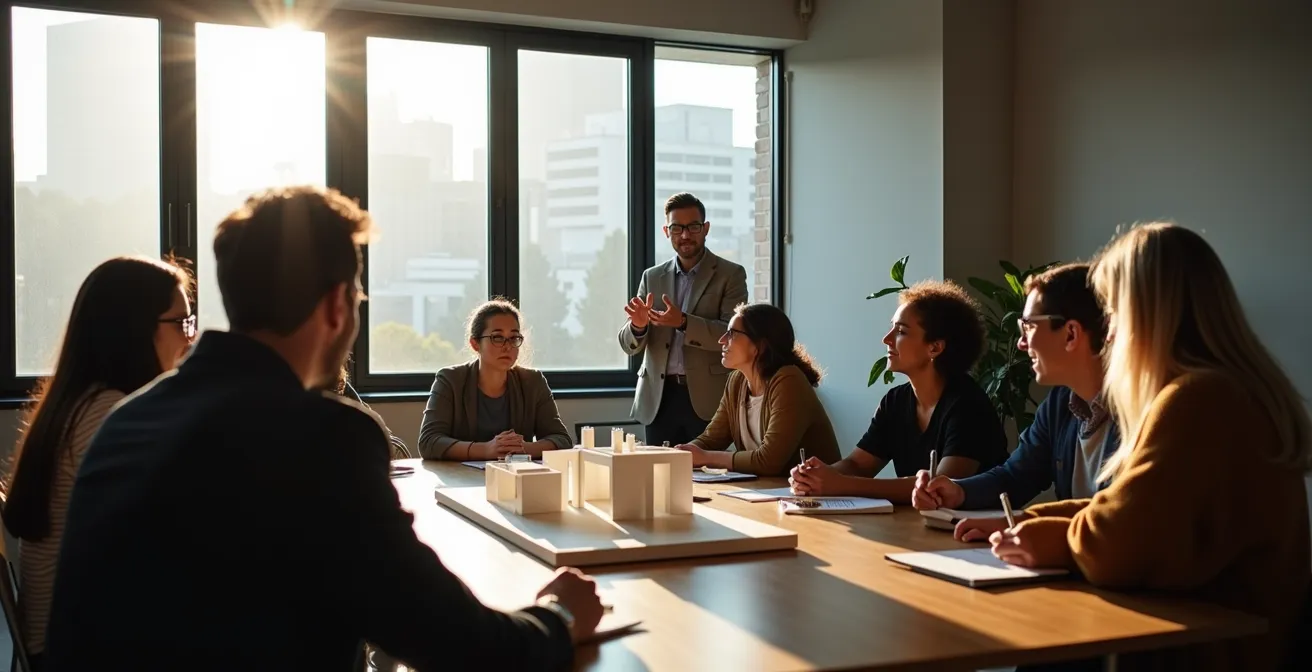Assemblée générale de copropriétaires avec présentation de projet énergétique